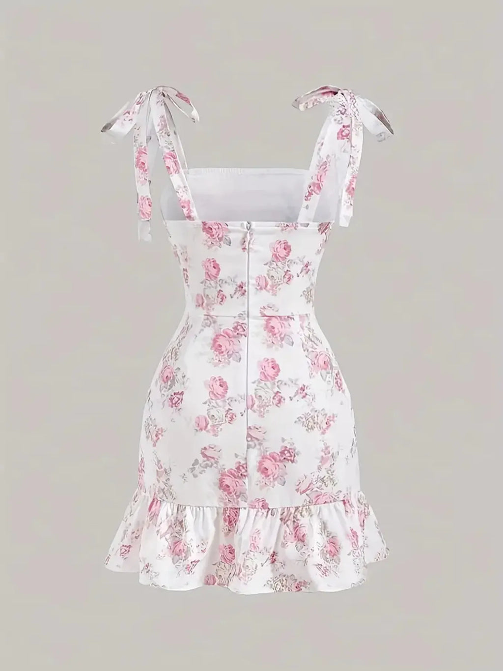 Ruffled Tie - Strap Mini Dress - The Nicole - Tayan Dress Co.