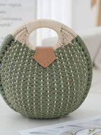 Braided Round Handbag - The Nicole - Tayan Dress Co.
