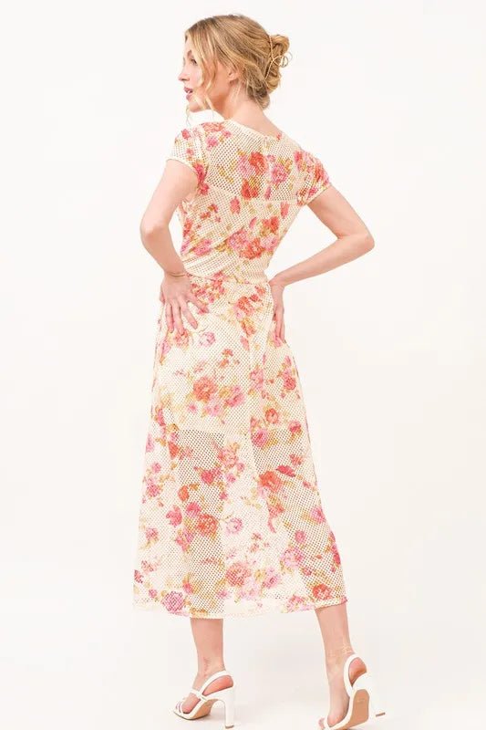 The Fish - Net Floral Printed Midi Dress - TNT Dress Co.