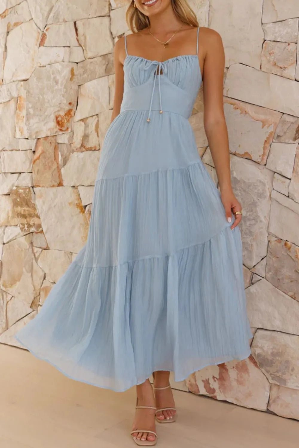 Smocked Back Midi Cami Dress - TNT Dress Co.