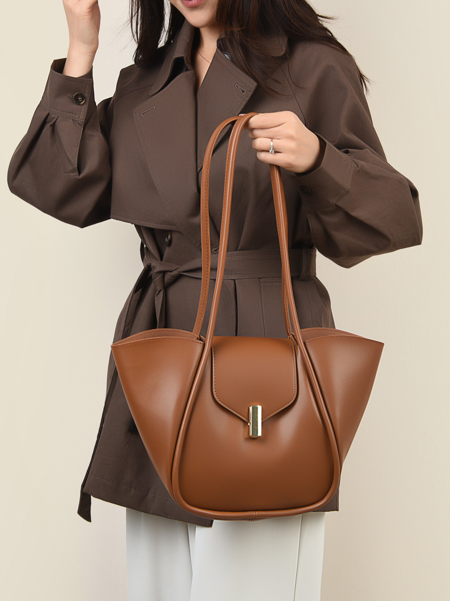 PU Leather Shoulder Bag with Detachable Pouch - TNT Dress Co.