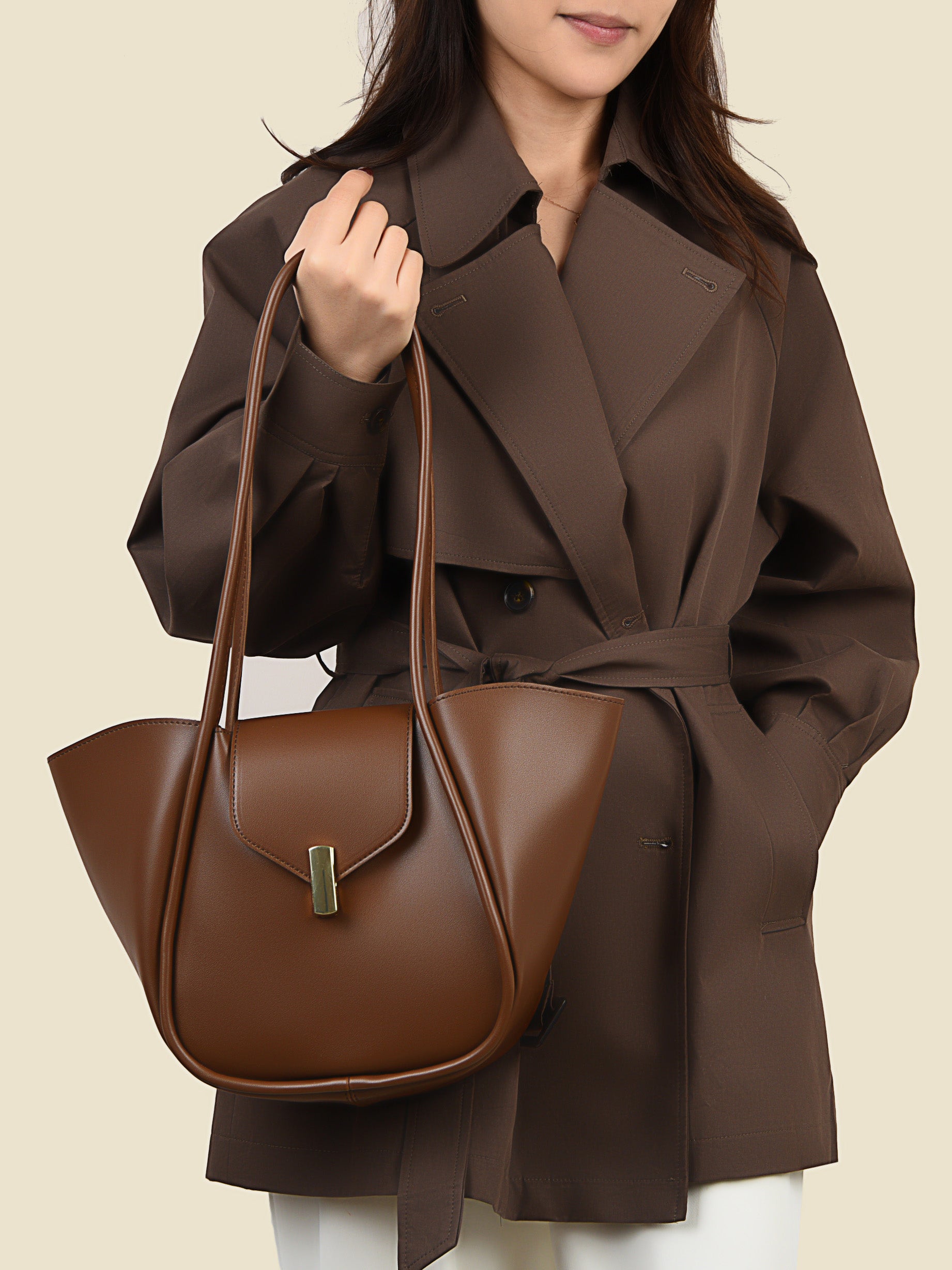PU Leather Shoulder Bag with Detachable Pouch - TNT Dress Co.