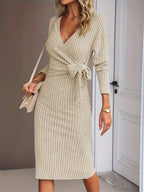 Long Sleeve Dress with Side Slit - TNT Dress Co.