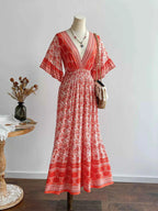 V-Neck Long Sleeve Dress