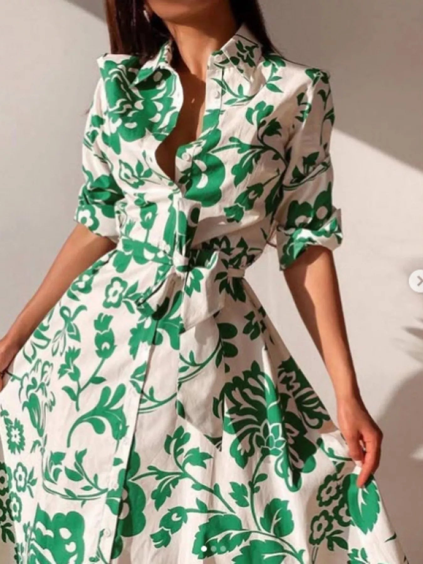 Tie Waist Shirt Dress - The Nicole - Tayan Dress Co.