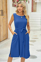Round Neck Sleeveless Dress