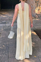 Adjustable Strap Maxi Cami Dress with Scarf - TNT Dress Co.