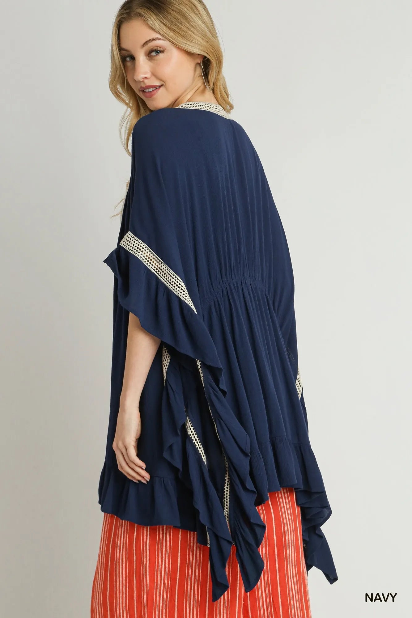 Ruffle Kimono with Crochet Accent - The Nicole - Tayan Dress Co.