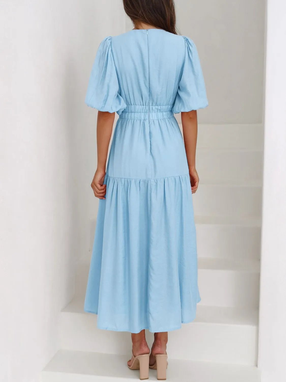 V - Neck Midi Dress - The Nicole - Tayan Dress Co.