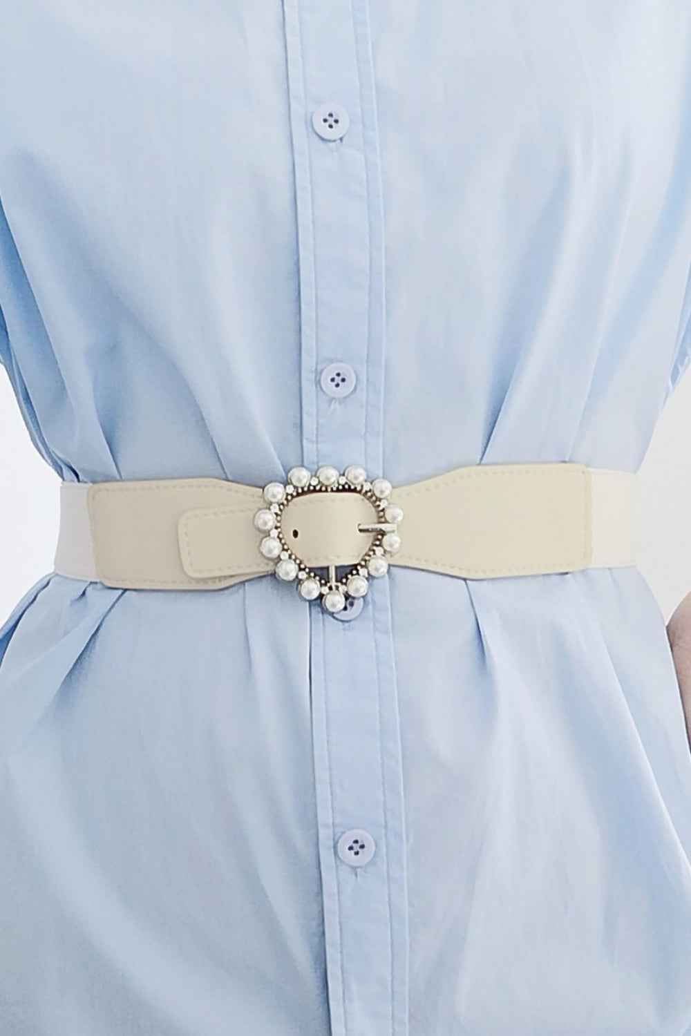 Pearl Heart Buckle Belt