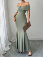 Off - Shoulder Mermaid Maxi Dress - TNT Dress Co.