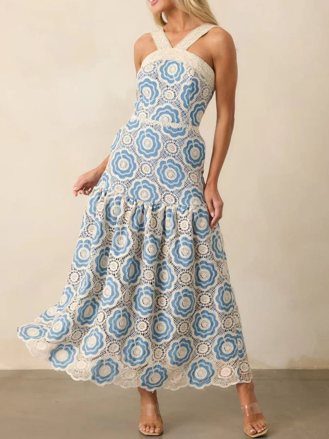Sleeveless Midi Dress - The Nicole - Tayan Dress Co.