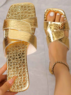 Open Toe Flats Slippers