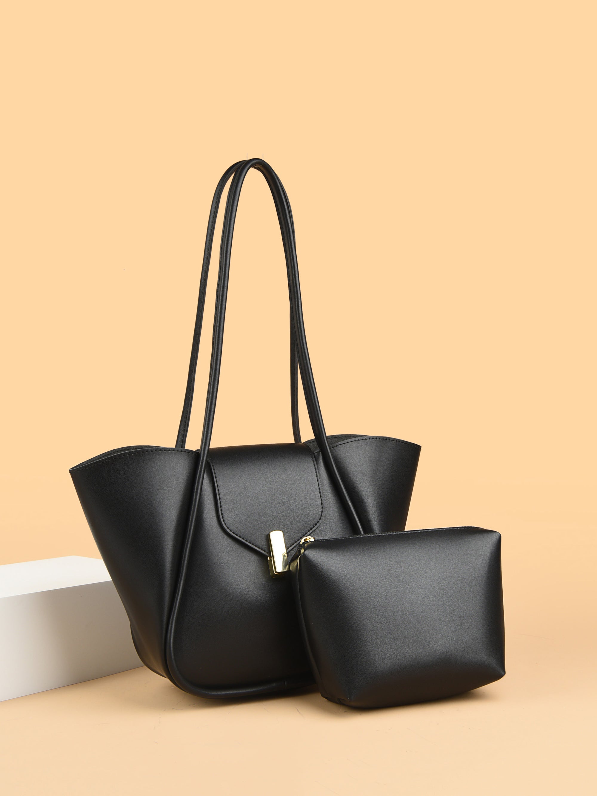 PU Leather Shoulder Bag with Detachable Pouch - TNT Dress Co.
