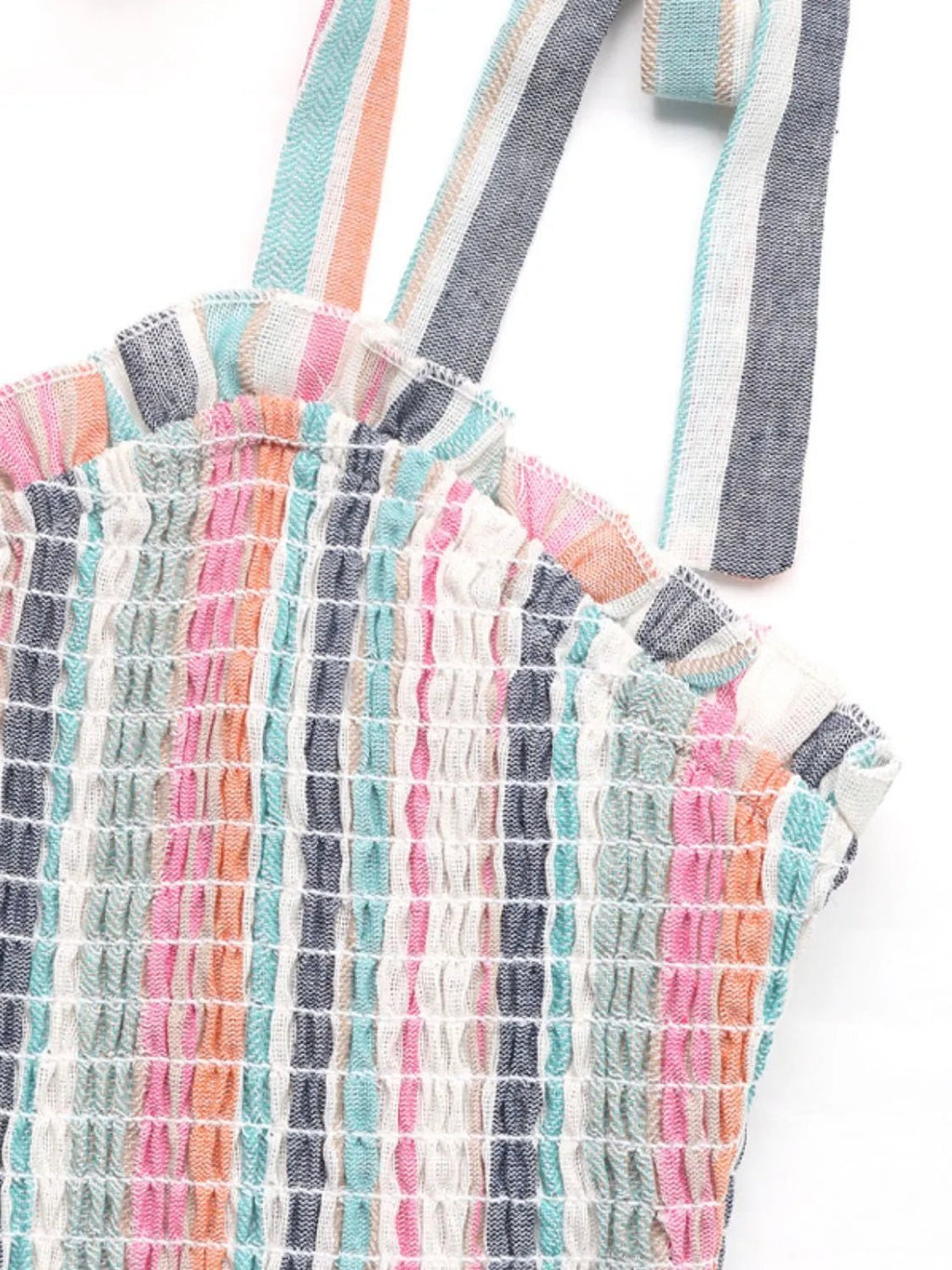 Contrast Striped Square Neck Cami Dress - TNT Dress Co.
