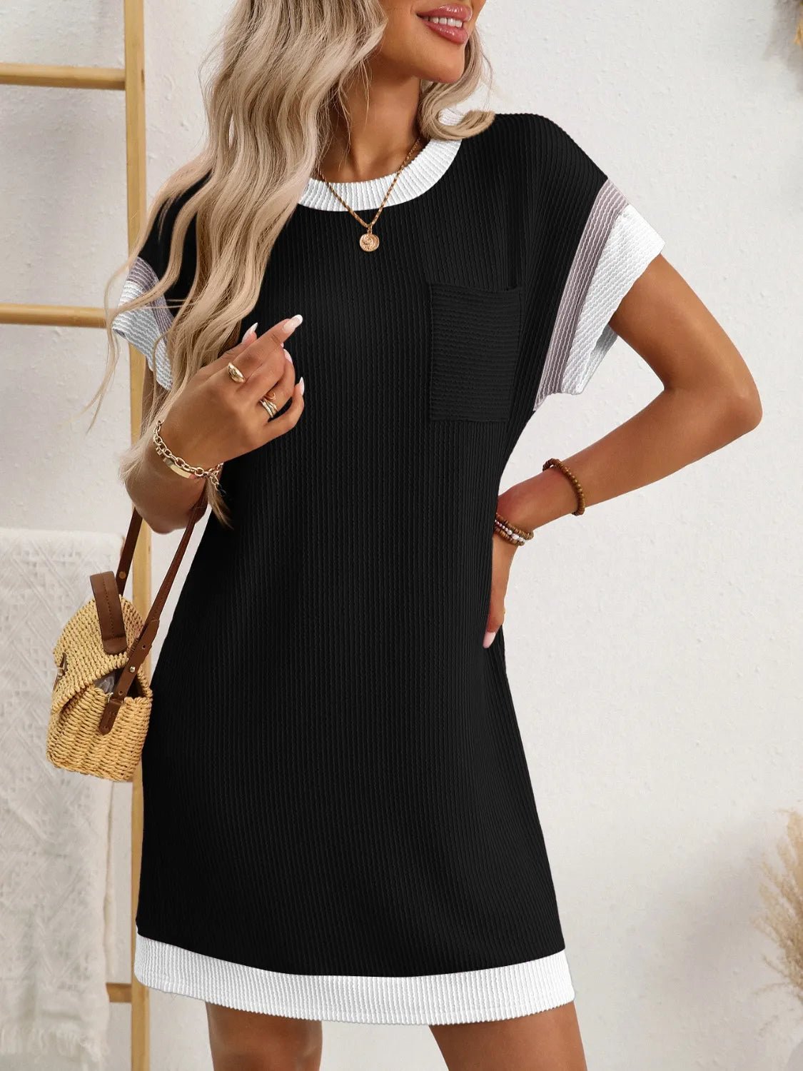 Short Sleeve Mini Dress - The Nicole - Tayan Dress Co.