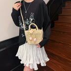 Woven Straw Crossbody Bag - The Nicole - Tayan Dress Co.