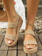 Open Toe Wedge Sandals - The Nicole - Tayan Dress Co.