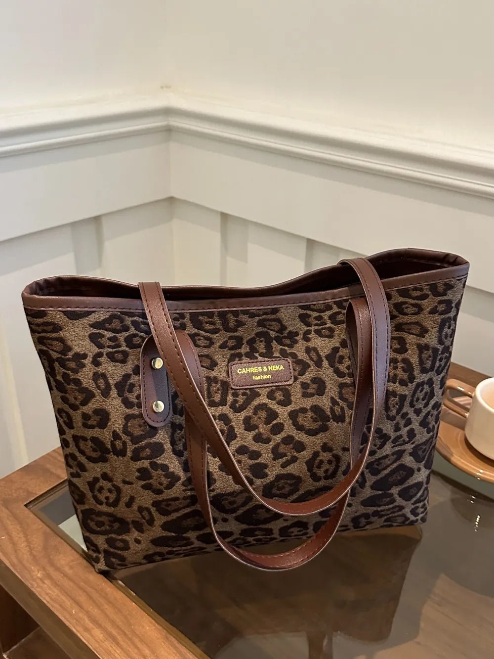 Leopard Tote Bag - The Nicole - Tayan Dress Co.