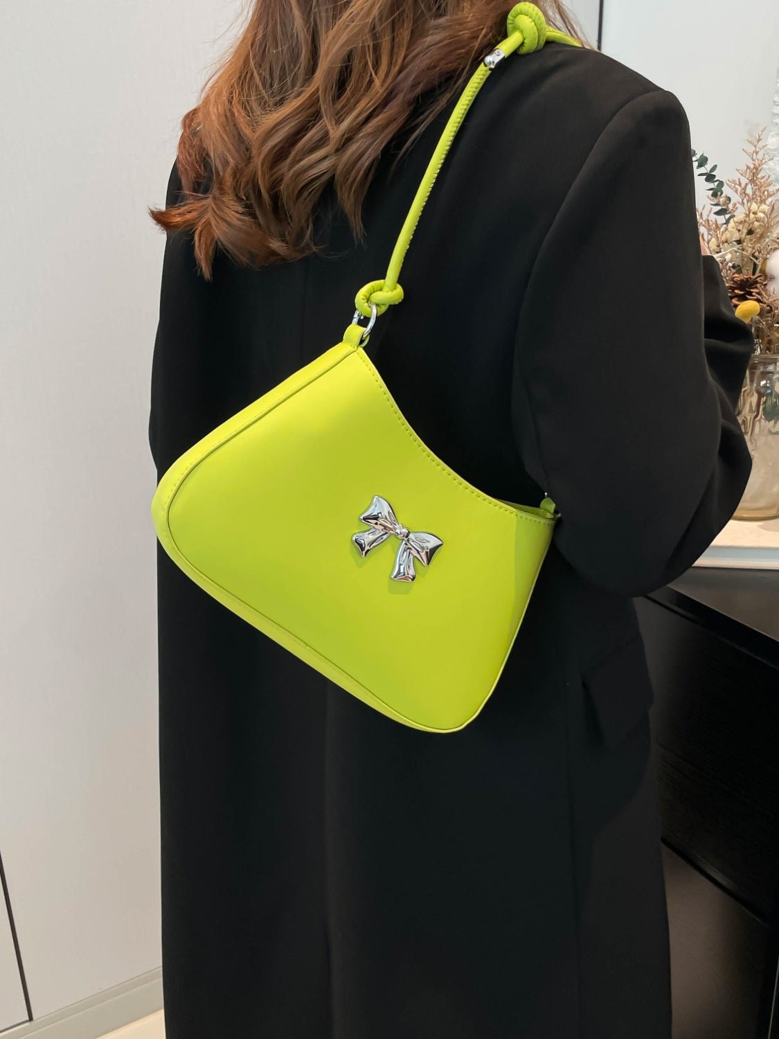 Bow - Detail PU Leather Knotted Strap Handbag - TNT Dress Co.