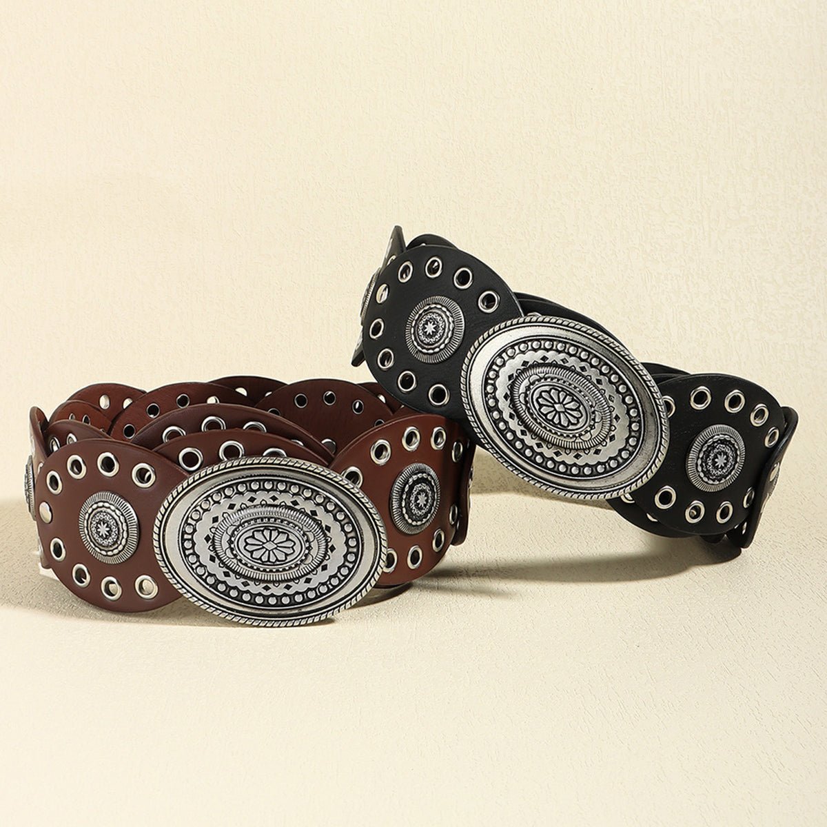 Oval Buckle PU Leather Belt - TNT Dress Co.