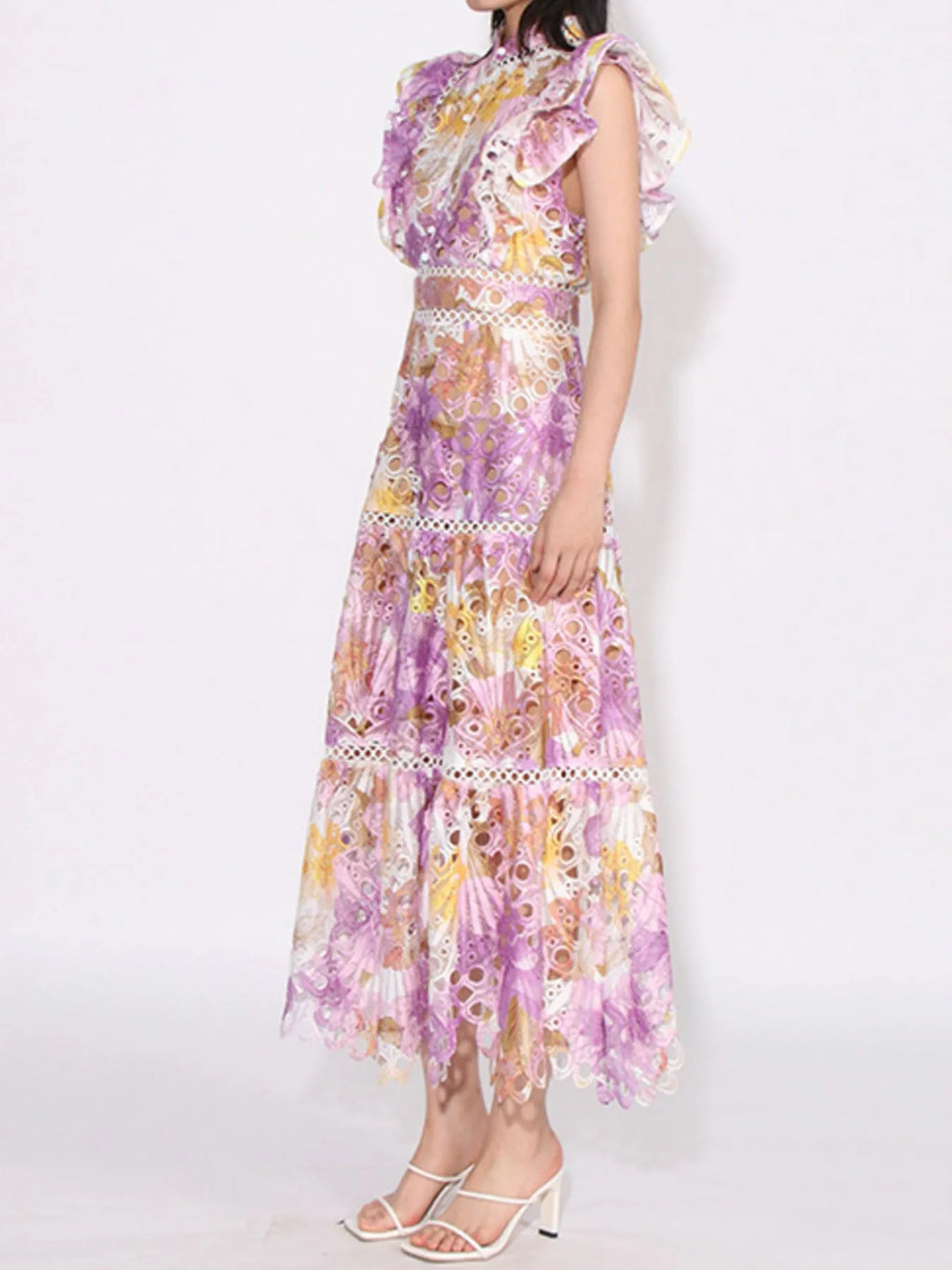 Ruffled Midi Dress - The Nicole - Tayan Dress Co.