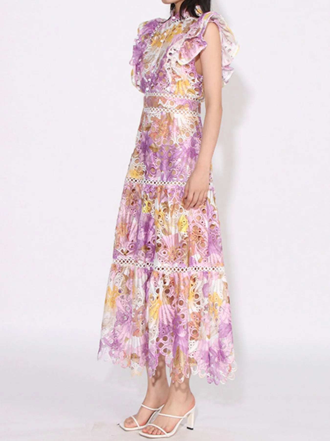 Ruffled Midi Dress - The Nicole - Tayan Dress Co.