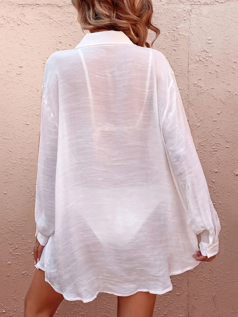 Pocketed Dropped Shoulder Cover Up - TNT Dress Co.