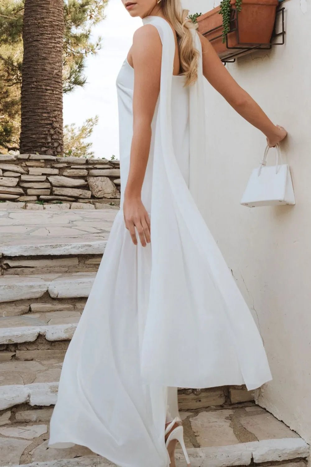 Adjustable Strap Maxi Cami Dress with Scarf - TNT Dress Co.