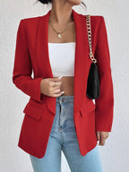 Shawl Collar Long Sleeve Blazer - TNT Dress Co.