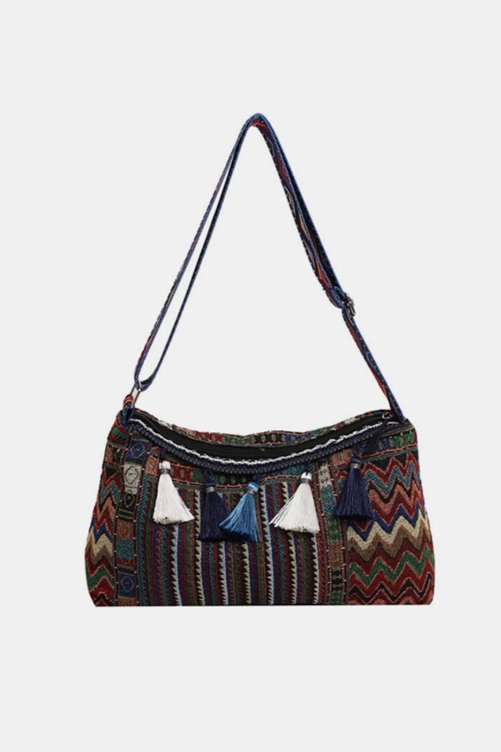 Adjustable Strap Shoulder Bag with Tassel Detail - TNT Dress Co.