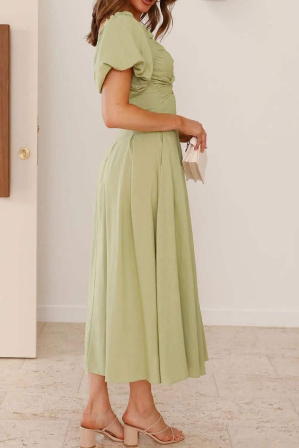 Sweetheart Neck Puff Sleeve Dress - TNT Dress Co.