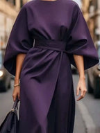 Round Neck Sleeve Dress - The Nicole - Tayan Dress Co.