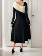 Asymmetrical Long Sleeve Dress - The Nicole - Tayan Dress Co.