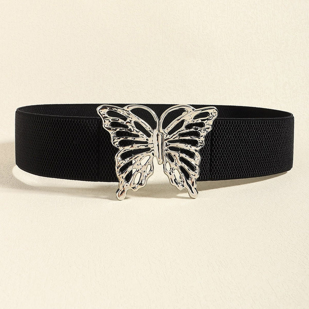 Butterfly Design Alloy Buckle Elastic Waist Belt - TNT Dress Co.