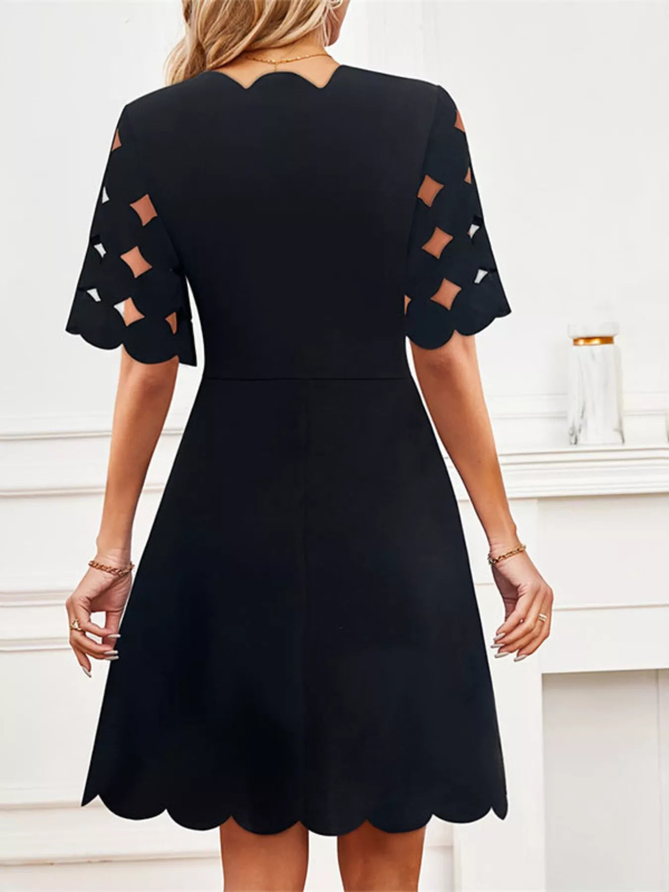 Cutout Half Sleeve Dress - The Nicole - Tayan Dress Co.