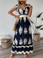 V - Neck Ruffled Sleeve Dress - The Nicole - Tayan Dress Co.