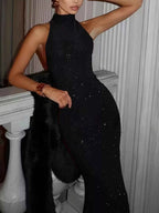 Sequin Sleeveless Maxi Dress