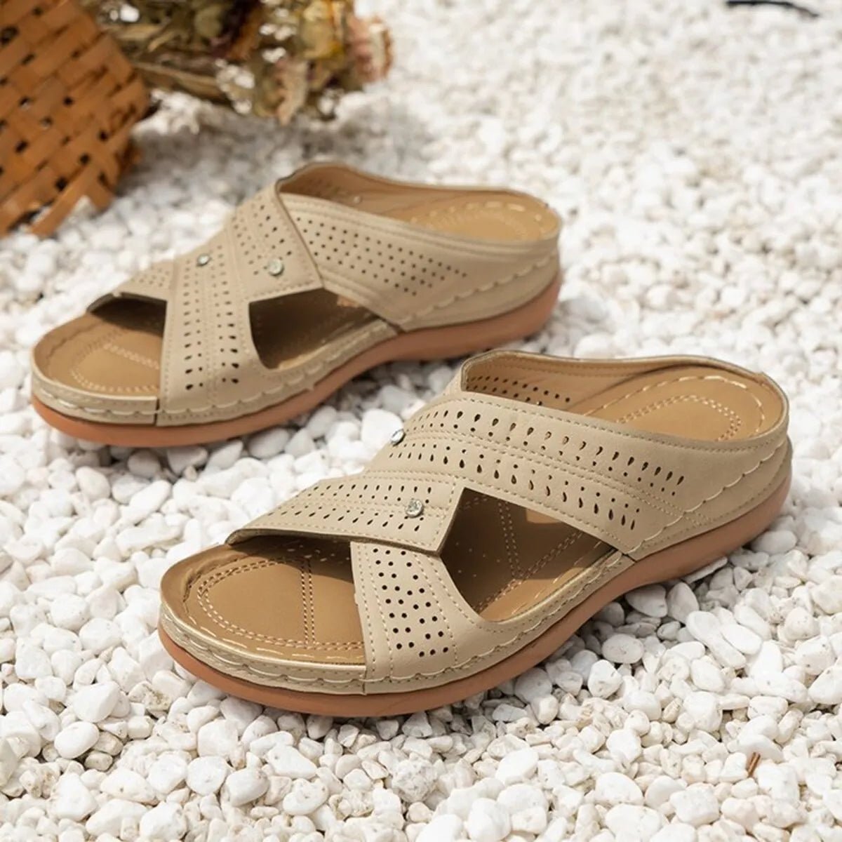 Open Toe Wedge Sandals - The Nicole - Tayan Dress Co.