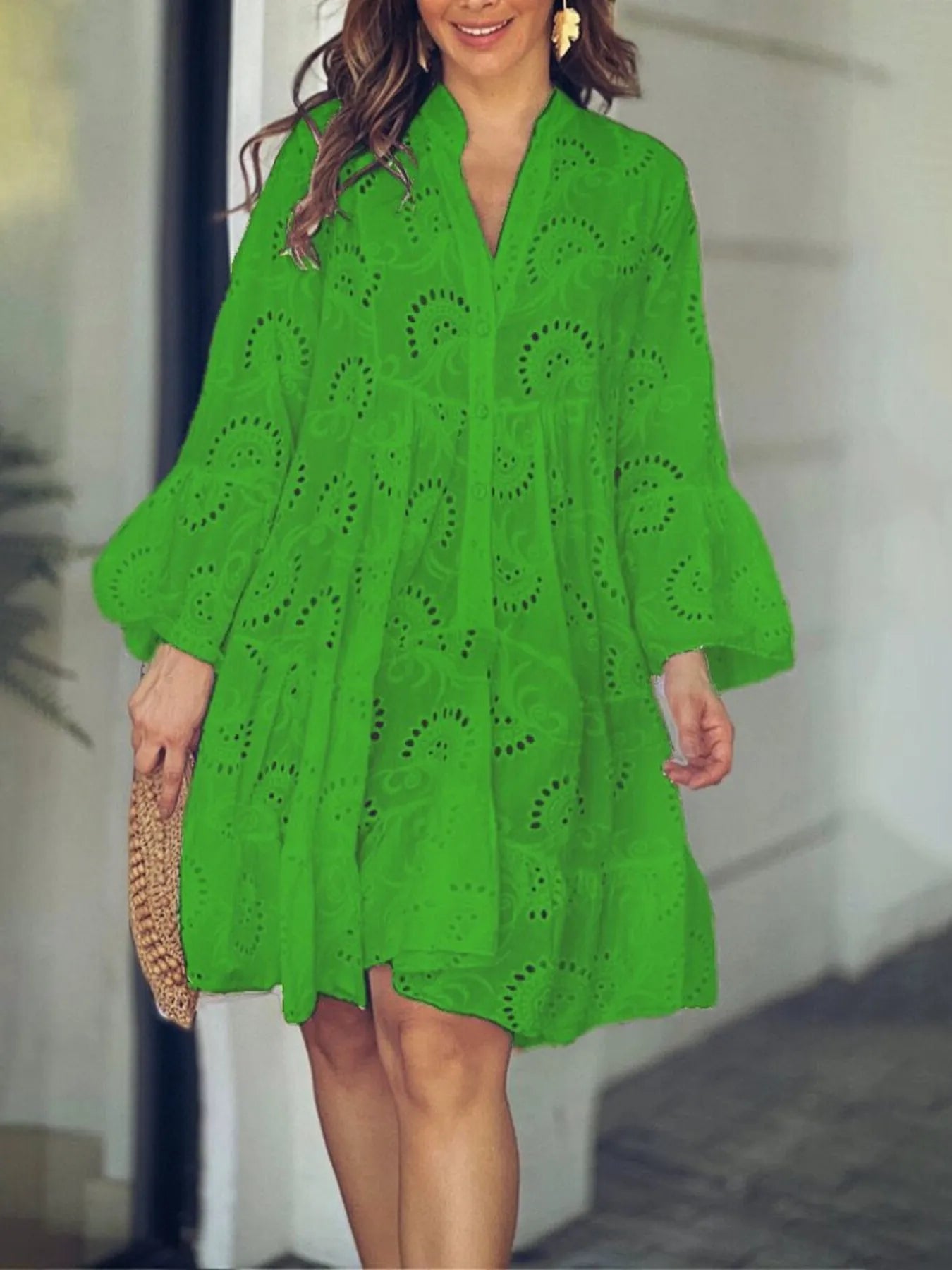 Ruffled Hem Dress - The Nicole - Tayan Dress Co.