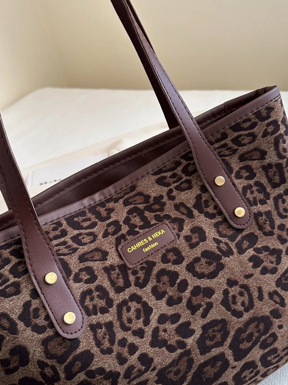 Leopard Tote Bag - The Nicole - Tayan Dress Co.
