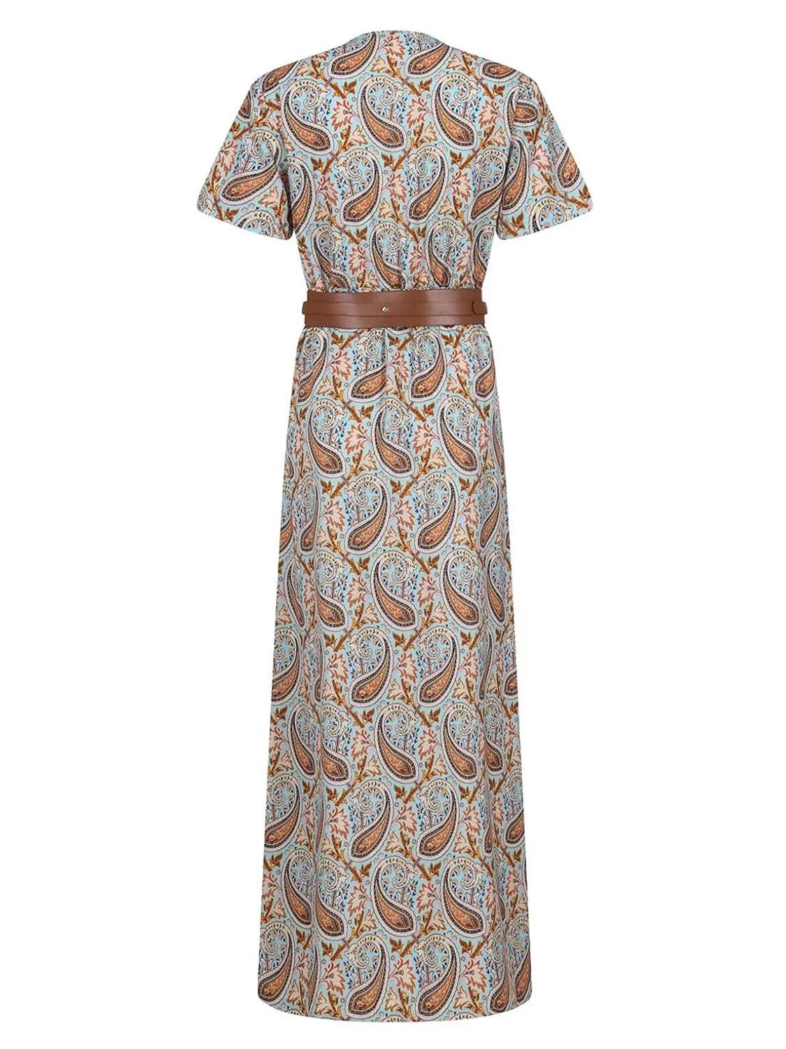 V - Neck Short Sleeve Maxi Dress - The Nicole - Tayan Dress Co.