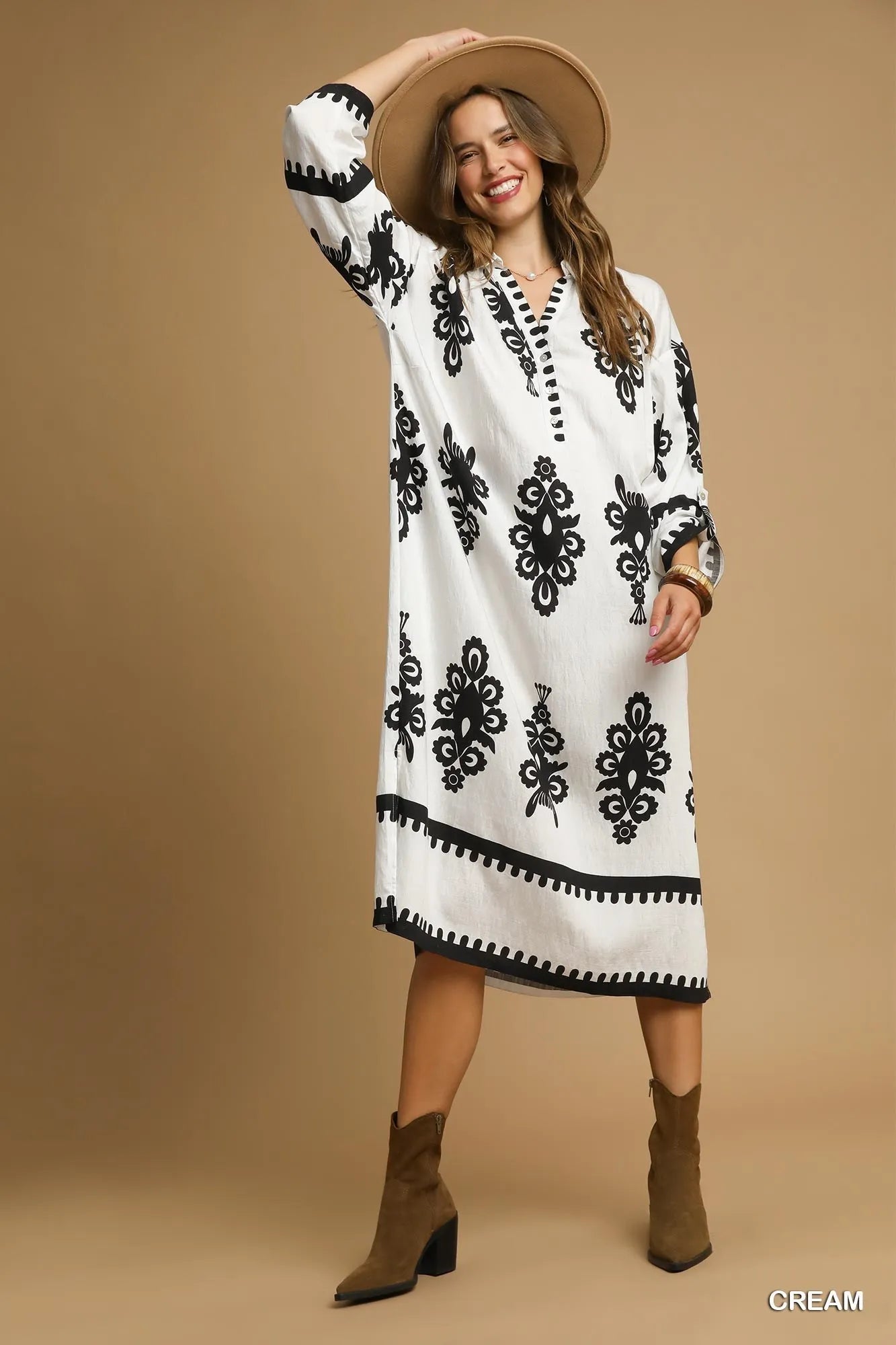 Abstract Print Dress - The Nicole - Tayan Dress Co.