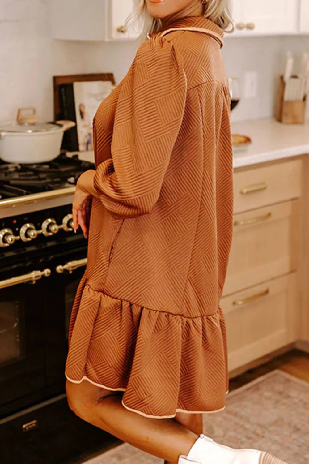 Ruffled Hem Dress - The Nicole - Tayan Dress Co.