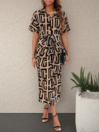 Belted Midi Dress - The Nicole - Tayan Dress Co.