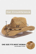 Western Fedora Straw Hat