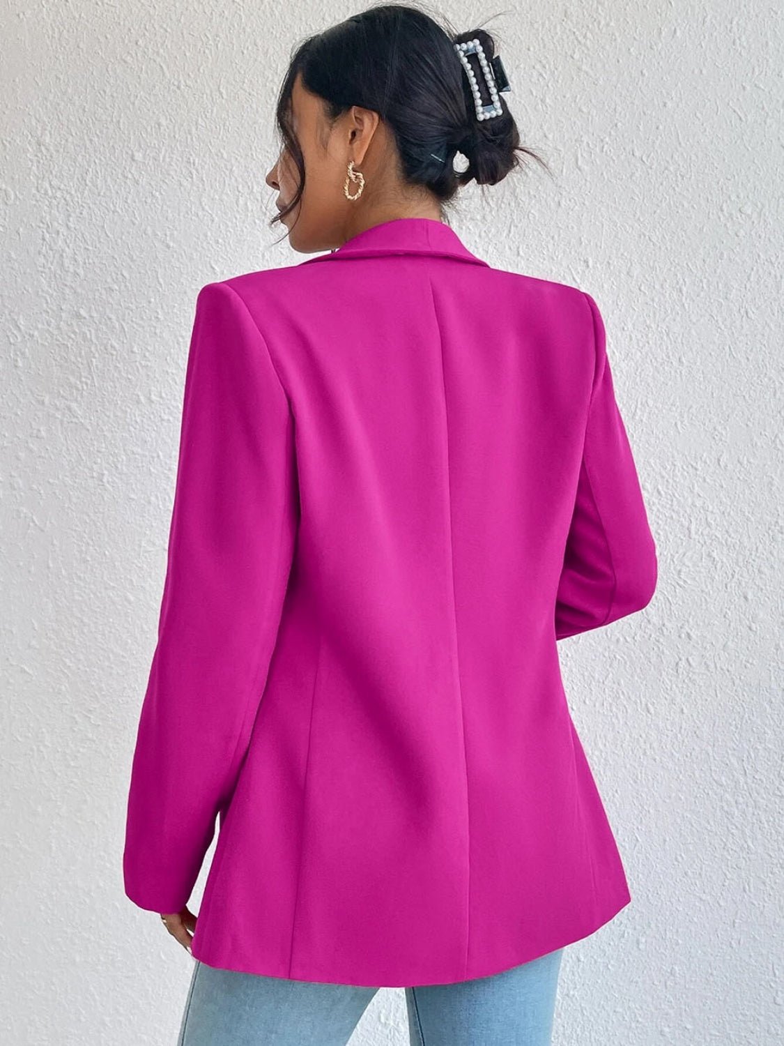 Shawl Collar Long Sleeve Blazer - TNT Dress Co.