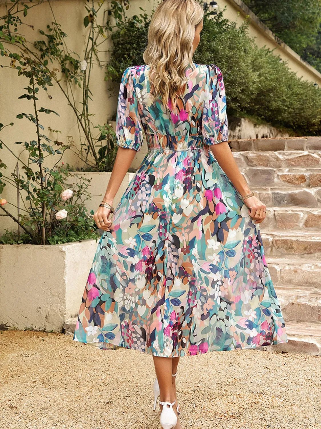 Printed Midi Dress - The Nicole - Tayan Dress Co.