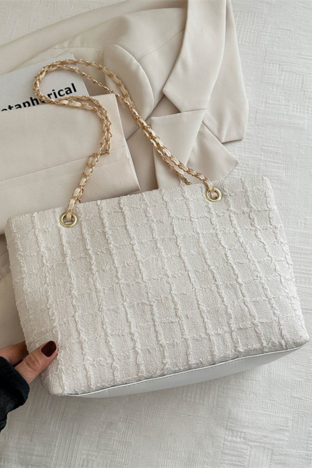 Polyester Texture Chain Tote bag - TNT Dress Co.