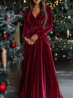 Velvet Wrap Dress